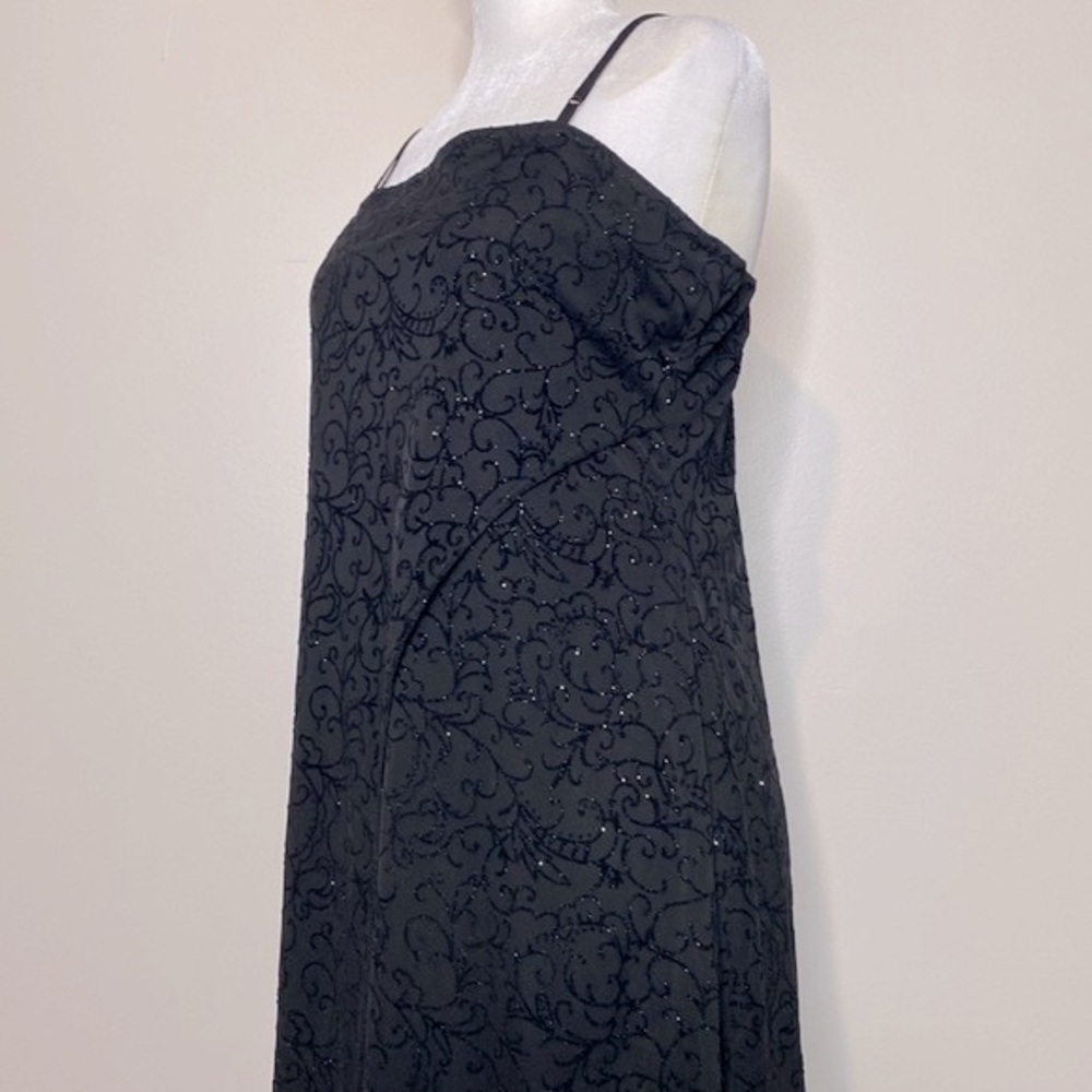 Vintage 90’s long black sparkly goth girl dress - Picture 11 of 12